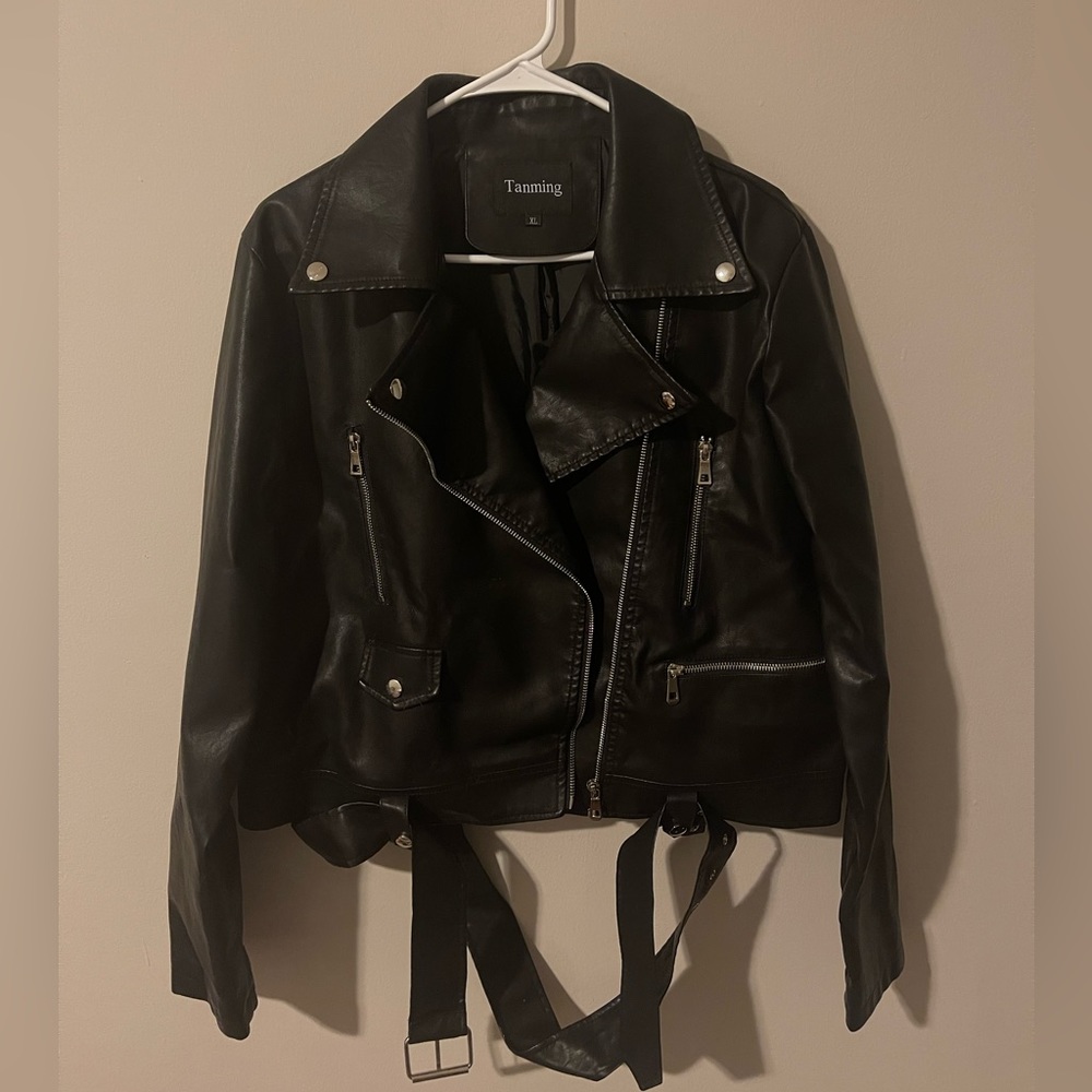 Tanming Faux Leather Jacket